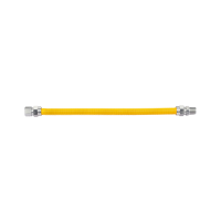 Gas Connector L/VLV Coated 1/2" OD 1/2 MIP X 1/2 FIP BV