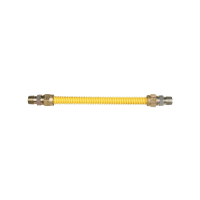 Gas Connector L/VLV Coated 1/2" OD 3/8 MIP X 3/8 MIP
